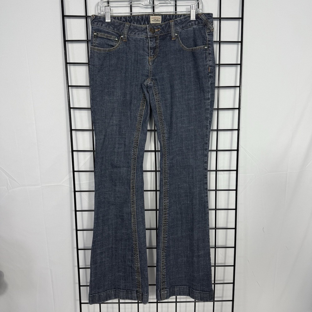 Vintage Free People Low Rise Boot Cut Jeans Womens 28 Blue Hong Kong Flare Y2K